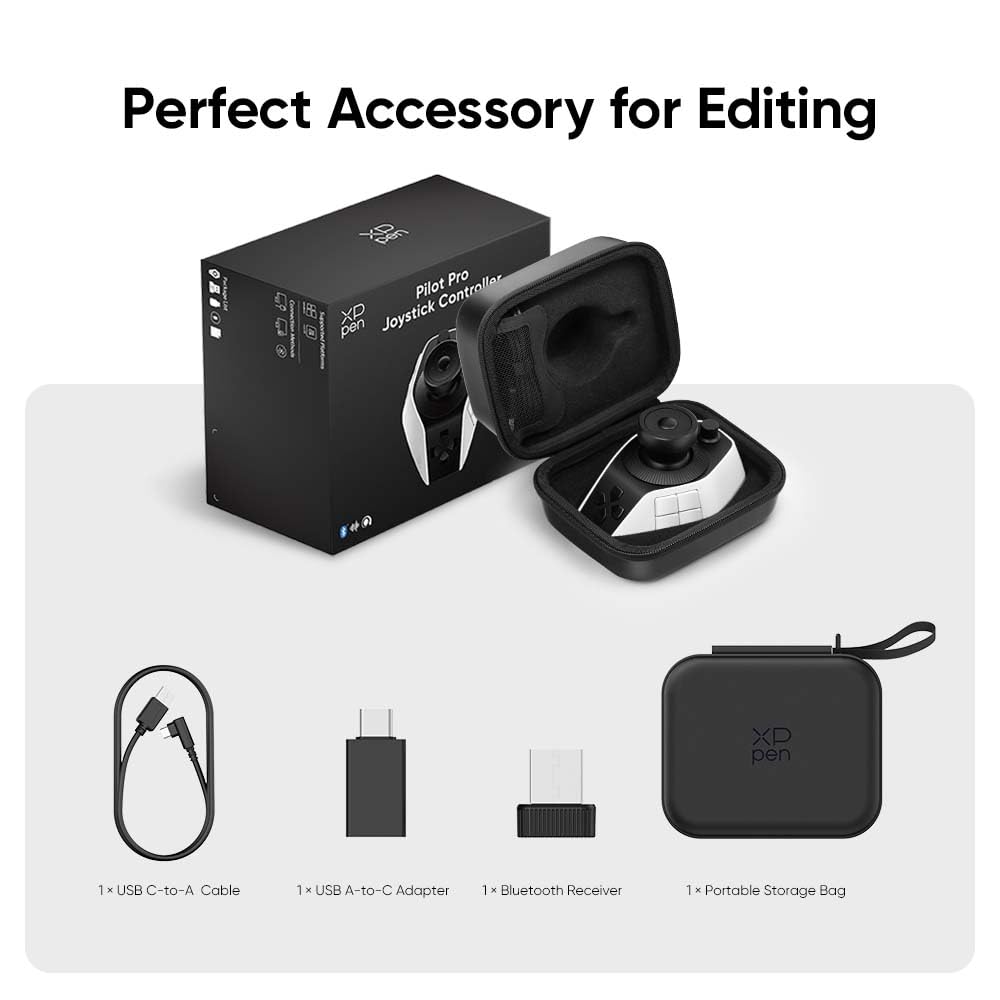 XPPen Pilot Pro Console d’Édition – Contrôleur Vidéo avec Plus de100 Raccourcis Personnalisables, Conçu pour Montage, Postproduction, Publicités, Vlogs et Vidéos Courtes