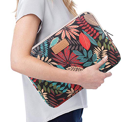 Bslvwg 13 Inch Laptop Sleeve Multi-Color & Size Choices Case/Water-Resistant Neoprene Notebook Computer Pocket Tablet Briefcase Carrying Bag/Pouch Skin Cover (13 Inch, Red Leaves) #TOP1