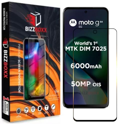 Image of Premium Screen Protector With Camera Cut | Motorola Moto G64 5G | Moto G 64 | Tempered Glass Guard | Anti Static | Edge to Edge | 9H Hardness | With Easy Installation Kit (Pack of 1)