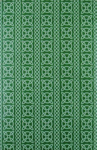 St. Patrick's Day Irish Celtic Knot Print Vinyl Flannel Back Tablecloth (60" Round)