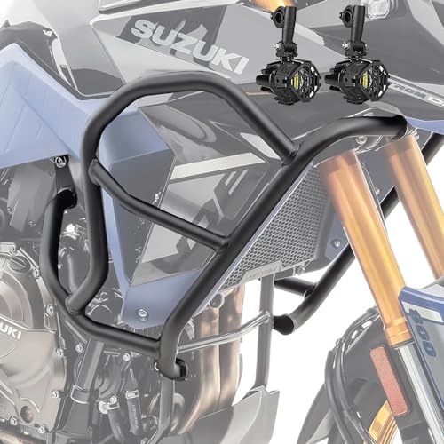Set Sturzbügel + Scheinwerfer kompatibel mit Suzuki V-Strom 800 DE 23-25 HG21 schwarz
