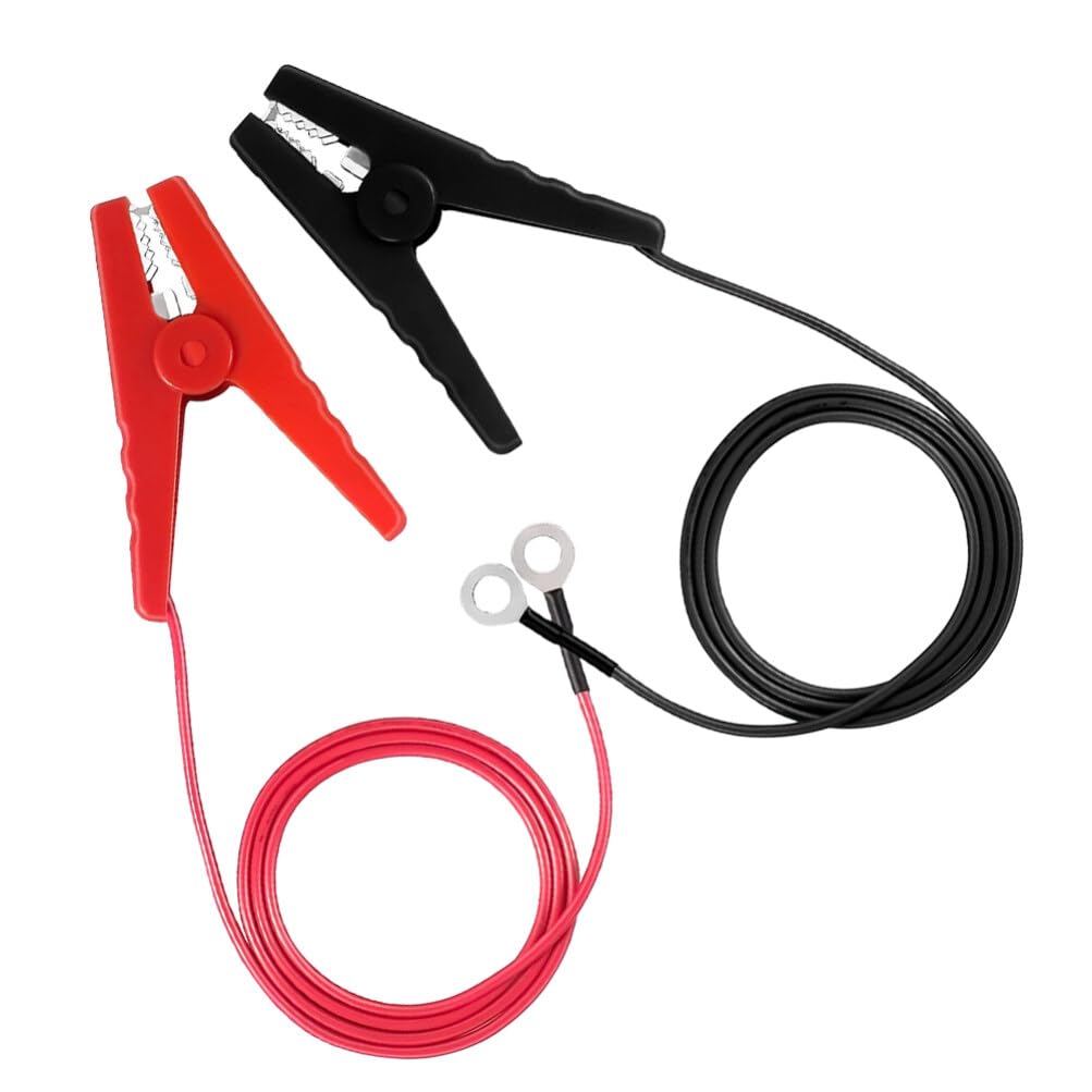 HANABASS 2Pcs Farm Electric Fence Jump Leads with Crocodile Clip Connect Fencing System Wire Clamps