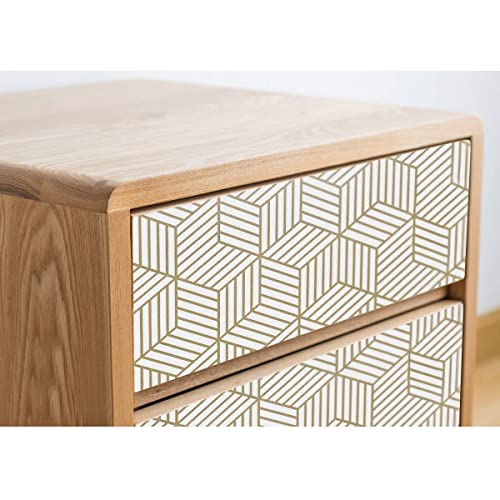 Yifely Golden Stripes Drawer Liner Self-Adhesive Shelf Covering Paper Waterproof Protect Furniture Countertop Surface 17.7 Inch By 9.8 Fee #TOP5