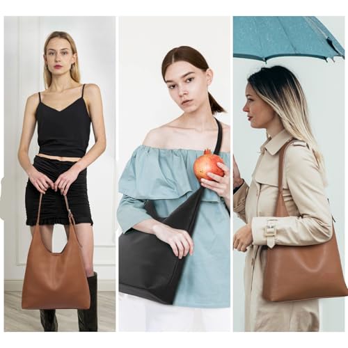 Hobo Bag for Women, Vegan Leather Slouchy Shoulder Handbags Purses for Women with Adjustable Strap2