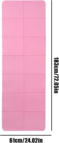 Miniatura 2 de Tapete de yoga plegable  Alfombrilla de fitness de viaje antideslizante para mujeres, 72 x 24 pulgadas, portátil Pilates con diseño de transporte,
