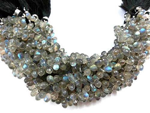 World Wide Gems Beads Gemstone Natural Peach Moonstone,Rose Quartz,Lemon Quartz,Gray Moonstone,Carnelian,Labrarite,Bear Quartz,Smoky Quartz,Rainbow Moonstone,Crystal 10 inch. Code-HIGH-2408