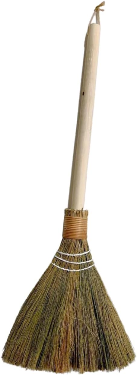 Hand Woven Mini Desk Broom 74cm Detachable Woven Dust Broom Manual Cleaning Brush for Household and Desktop Use for Home Cleaning