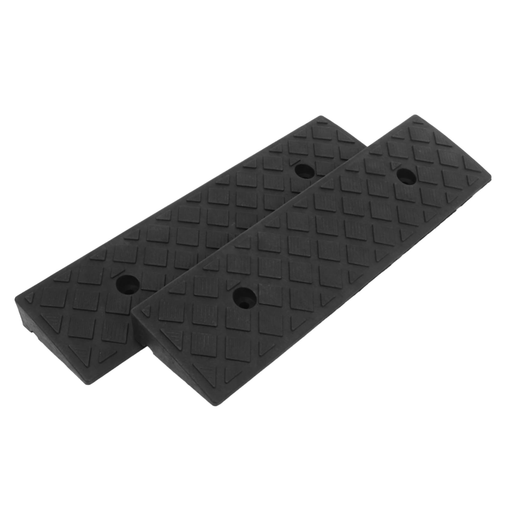 Rampe per Soglia Auto in Plastica Nera, Set 2 Pezzi