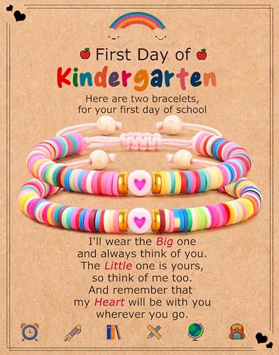 First Day of Kindergarten Bracelets Mommy and Me Gifts for Back to School Stuff...