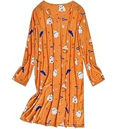 Zando Womens Long Sleeve Nightgown Cotton Nightgowns Plus Size House Dresses Soft Ladies Night Go...