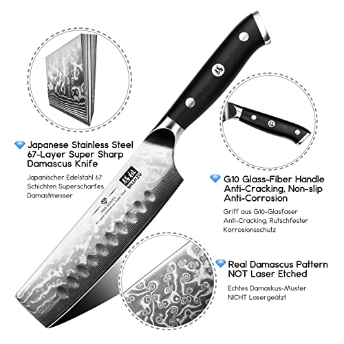 Damaststahl Hackmesser von SHAN ZU – Nakiri Küchenmesser