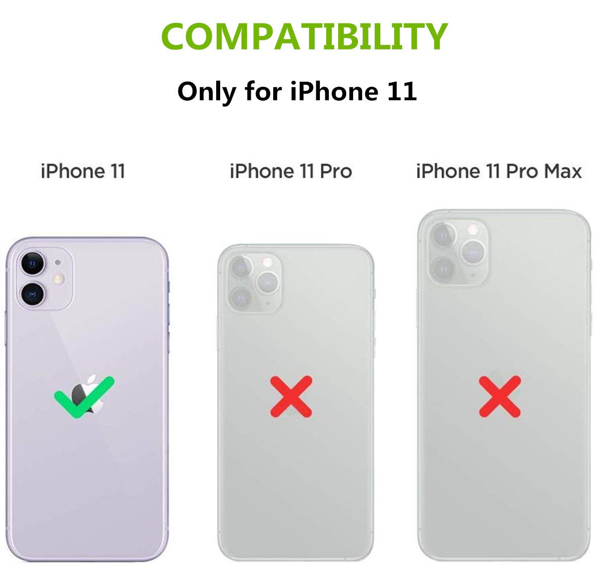 iCoverCase for iPhone 11 Phone Case with Card Holder, iPhone 11 Wallet Case for Women with Wrist Strap [RFID Blocking] Embossed Leather Kickstand Shockproof Case for iPhone 11 6.1 Inch (Heart Purple)