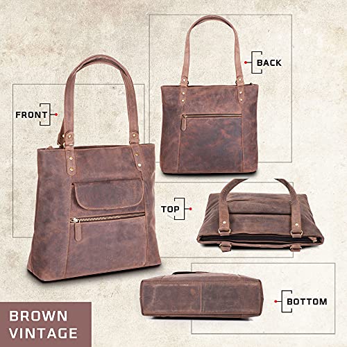 VALENCHI-Leather Shoulder Bag with Front and Back Zipper pocket with Large storage capacity3