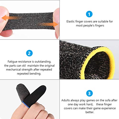 EXCEART Manga Dedo Protetores de Dedo Dedeiras de Controladores de Jogo para Jogos de Telefone Móvel