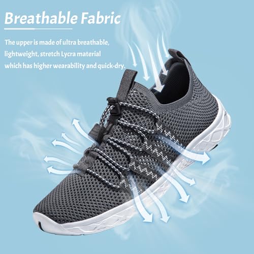 Image of ATHMILE Water Shoes for Men Women Barefoot Hiking Swim River Beach Knit | Adult Lake Pool Aqua Socks Quick Dry for Hiking Surfing Kayaking Sport Accessories Camping Must Haves
