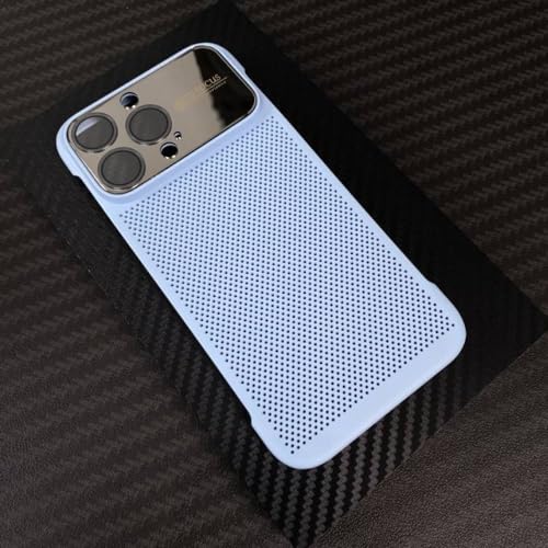 Coque fine iPhone 13 bleu pic anti surchauffe en PC