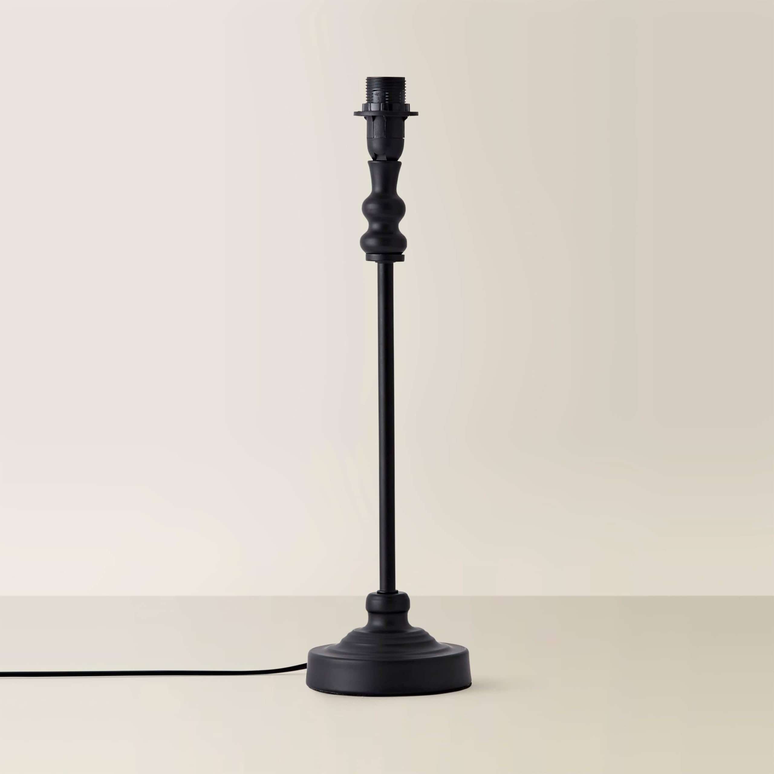 ValueLights | Black Metal Candlestick Table Lamp Base Living Room Bedside Light | Table Lamps, Home Décor & Improvement Essential