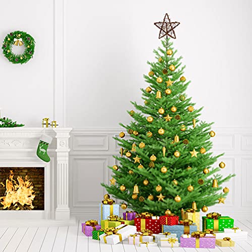 Estrella de Navidad de ratán artesanal YARNOW para una decoración elegante y natural 8