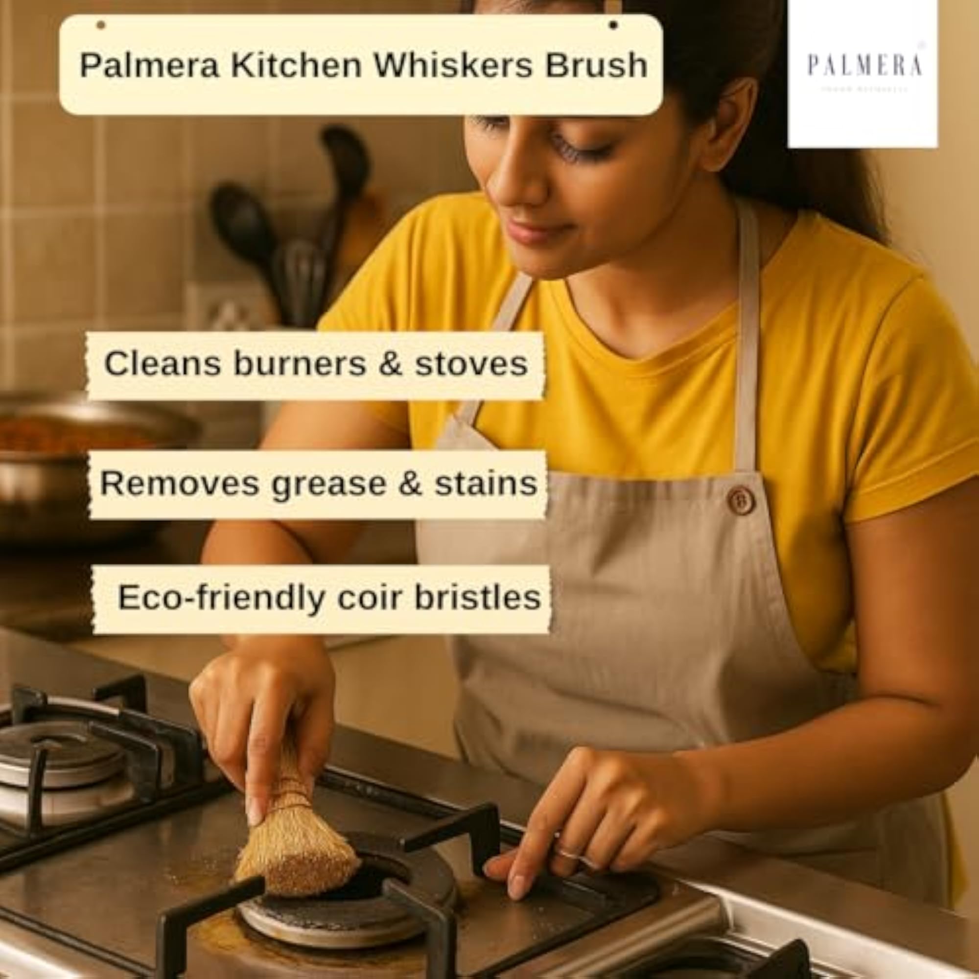 Coir Fibre Washing Brush for Kitchen Cleaning