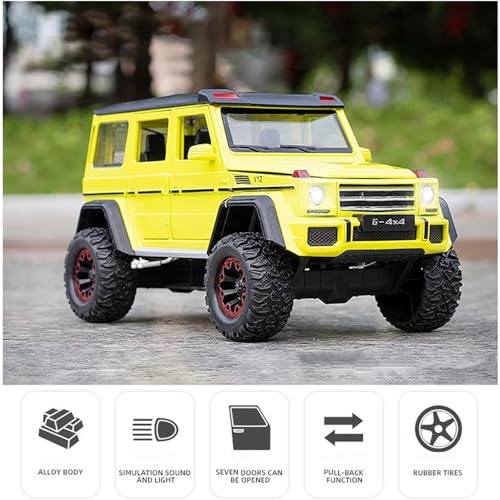 Image of 1:24 Model G Wagon Toy Car 4X4 Diecast Metal Cars with Light Sound Openable Door Pullback Toy Car for Kids