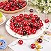 90Pcs Fake Mini Cherries, Artificial Faux Cherries Red and Red Black Cherry Decor, Fake Fruit Decor Simulation Cherry Model for Party Fruit Bowl Home Kitchen Photography Props