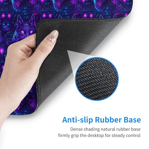 Tapis de souris pour ordinateur portable avec bords cousus robustes - 3
