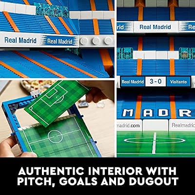 LEGO Icons Real Madrid Santiago Bernabeu Stadium 10299 Building Set - Soccer Field and Model Building Kit for Adults, Home and Office Collectible Decor Piece, Great Gift Idea for Sports Fans