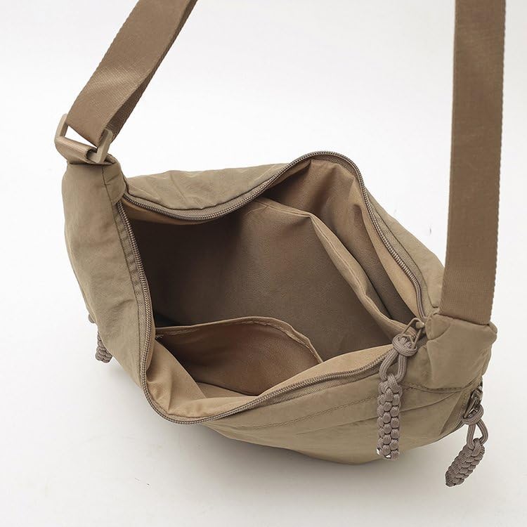Image of Nylon Crescent Crossbody Bag for Women Shoulder Tote Handbag Casual Sling Bag Dumpling Purse Bag for Outdoor Travel