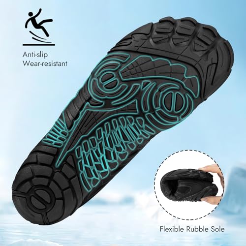Image of ATHMILE Water Shoes for Women Men River Aqua Shoes Barefoot Sport Quick-Dry Adult Swim Shoes for Beach Lake Pool Hiking Surfing Kayaking Camping Size | Quick Dry Non-Slip Wide Toe Box Shoes for River Kayak Fishing Lake Cruise Vacation Outdoor Water Activities