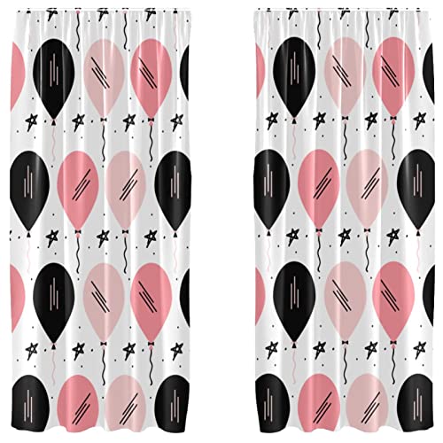 Cortinas de panel modernas de 55 x 84 pulgadas, paneles decorativos con bolsillo para barra 2