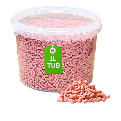 (1L TUB) Berry Mix Suets for Wild Bird Food - Premium Natural Feed for Robins Sparrows Garden Wildlife