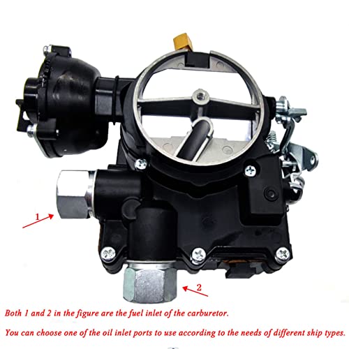 3310-807764A1 Marine Carburetor Replacement For Stock 2 Barrel V6 4.3L Mercarb Mercruiser Boats With Electric Choke(Black) #TOP2