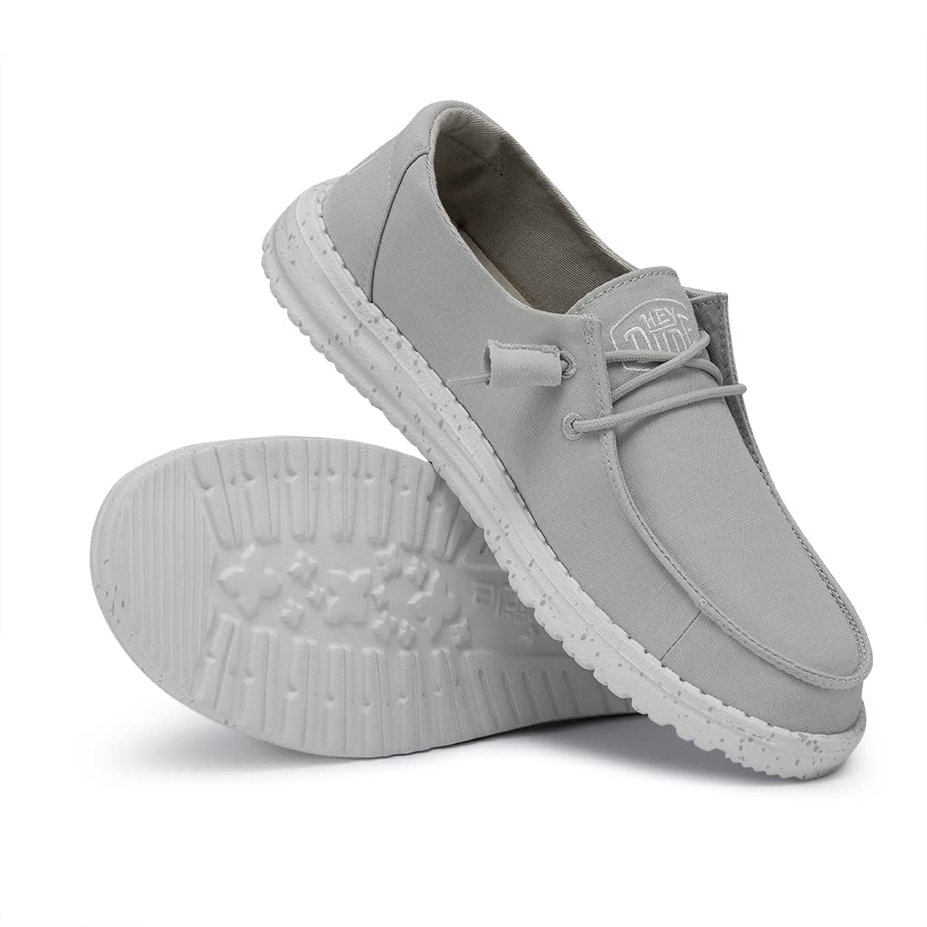 Hey Dude Wendy Slub Canvas, Mocassini Donna, Light Grey, 41 EU