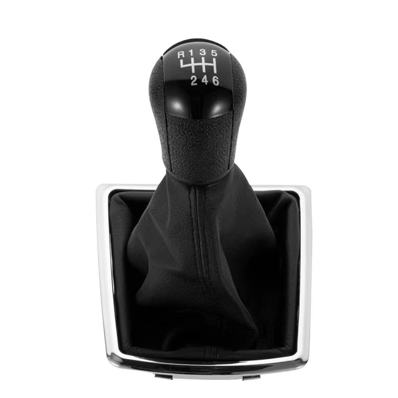 EFDDTBHE Compatible with Focus 2 MK2 2005 2006 2007 2008 6 5 Speed Car Gear Shift Knob Lever Stick Boot Cover Gaiter Shifter Handle(Black 6 Speed)