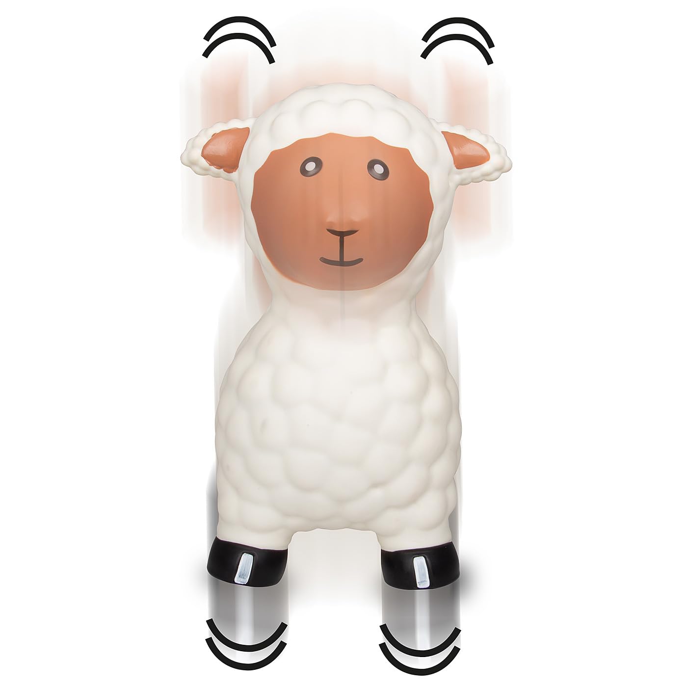 Jamara 460590 - Animal Saltarín Oveja Blanca con Bomba – Peso hasta a 50 kg, Orejas como Soporte, Resistente, Promueve el Sentido del Equilibrio, Simple de Limpiar