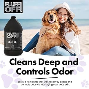 FLUFF OFF! by Girl With The Dogs, Natural Deshedding Dog & Cat Shampoo, 1 Gal, Made in USA, 8 Wks+ FLUFF OFF! by Girl With The Dogs, Natural Deshedding Dog & Cat Shampoo, 1 Gal, Made in USA, 8 Wks+