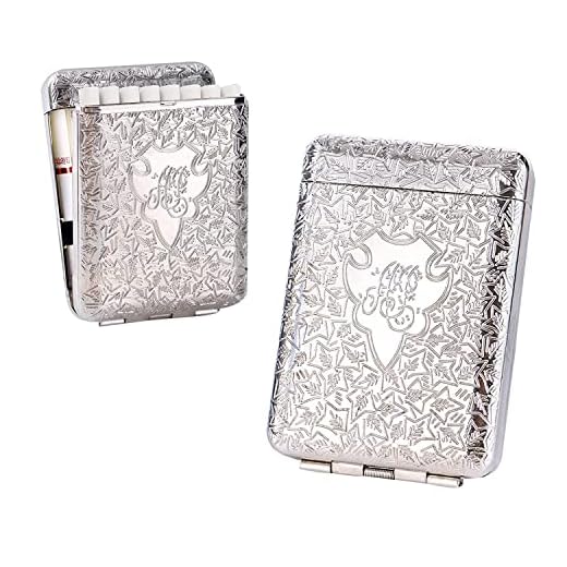 RWXCOW Pitillera de metal, para hombre y mujer, para 14 cigarrillos, producto de merchandising de Peaky Blinders, aspecto elegante y cualidades especiales, plateada
