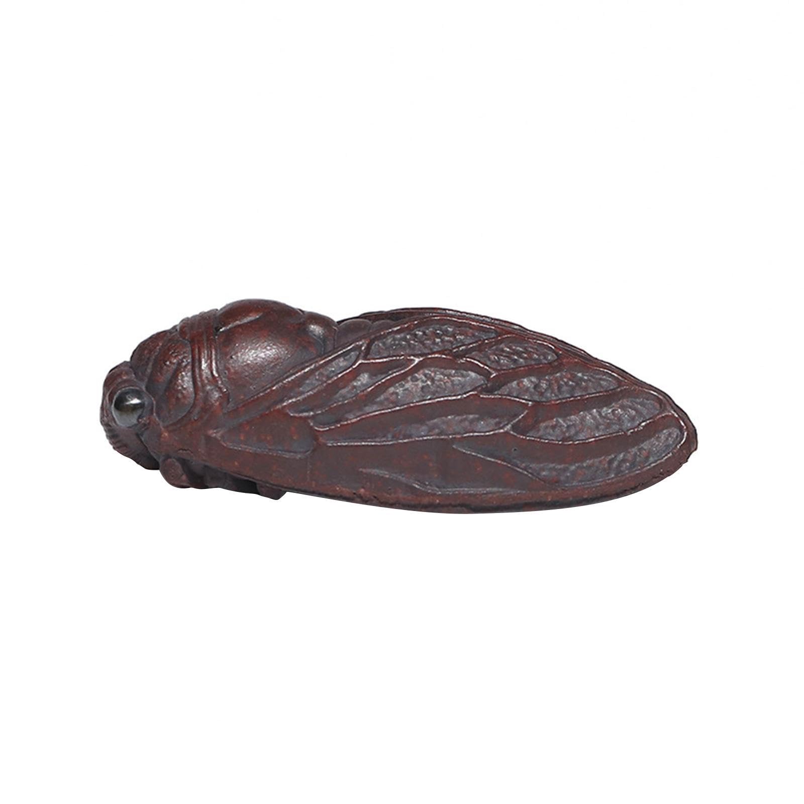 QIXCXAZ Exquisite Cicada Figurine Tea Pet Cicada Statue Amazing Animal Ornament Gift For Any Home Office Decor Figurine Tea Pet Decoration Statue