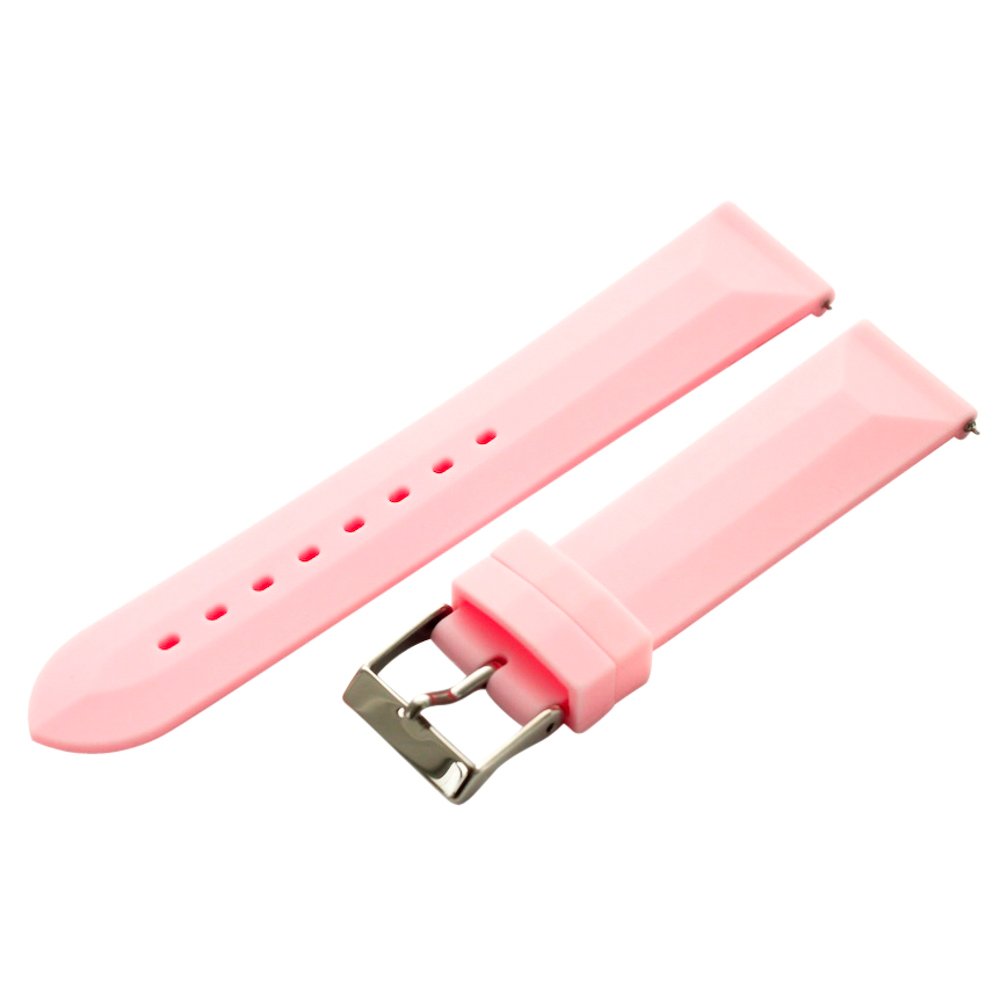 Clockwork Synergy - Divers Silicone Watch Band Straps - Pink - 16mm for Men Women