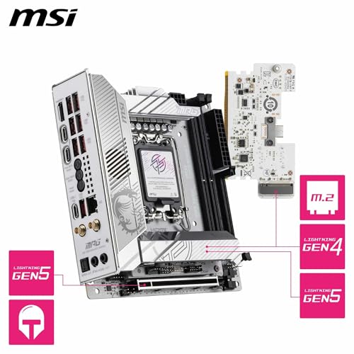 MPG Z890I EDGE TI WIFI Scheda Madre Mini-ITX, supporta i processori Intel Core Ultra (Serie 2), LGA 1851, VRM 110A SPS, Memory Boost DDR5 (8600+ MT/s OC), PCIe 5.0 x16, M.2 Gen5, Wi-Fi 7, 5G LAN - Scheda madre - Immagine 4