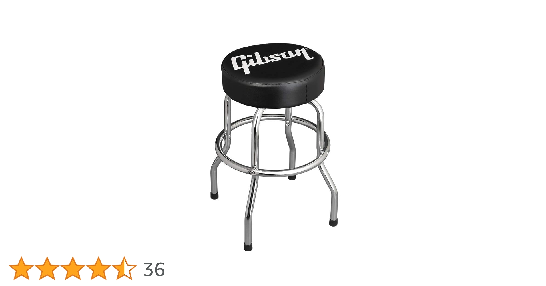 ギブソン Gibson スツール 椅子 ブラック 黒 高さ80㎝ GIBSON Premium Playing Stool, Star Logo - バースツールの