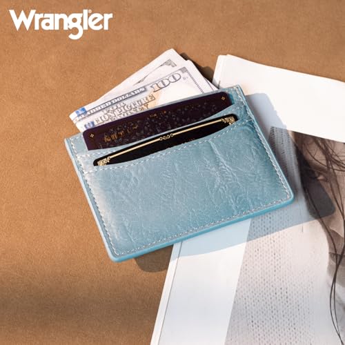Image of Montana West X Wrangler RFID Card Holder for Women Card ID Cases Small Credit Card Wallet Minimalist Wallets for Women