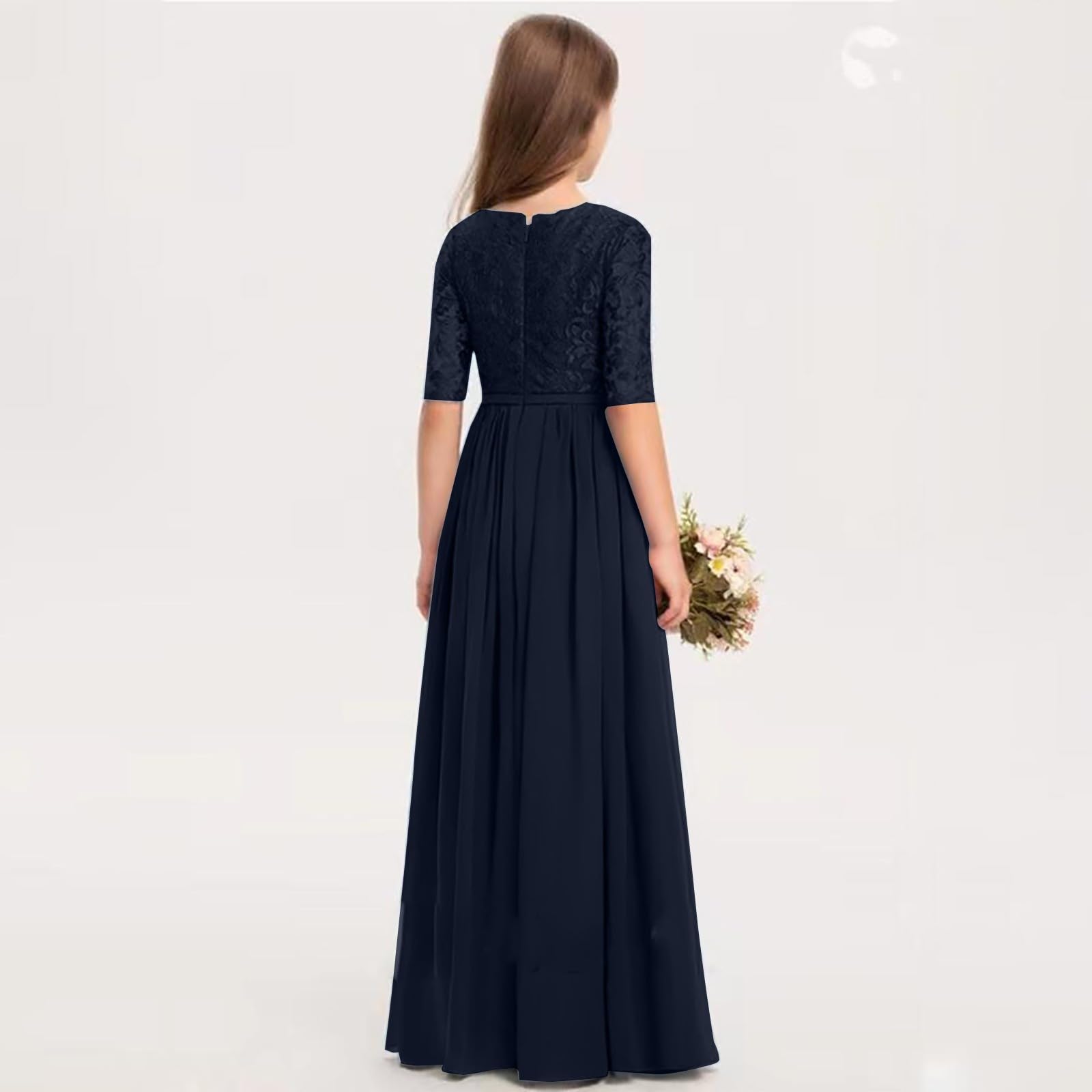 Mädchen Kleid Festlich Sommer Kurzarm Jacquard Prinzessin Kleider Kinder A-Linie Abschlusskleid Hochzeit Blumenmädchenkleider Geburtstag Abendkleider Elegant Brautjungfernkleid