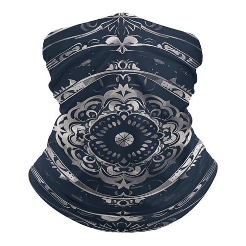 Balaclava para Hombres y Mujeres con Línea Plateada, Máscara Facial Antiviento, Transpirable, Pañuelo Protector Solar, Cubreboca, Bufanda para Esquiar, Caminar, Ciclismo miniatura 1