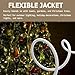 FNXPOW Indoor Outdoor Extension Cord 6 FT Waterproof, 16/3 Gauge Heavy Duty White Extension Cords, 13A 1625W SJTW Extension Cord with 3 Prong Grounded Plug, Great for Tools, Lights, UL Listed.