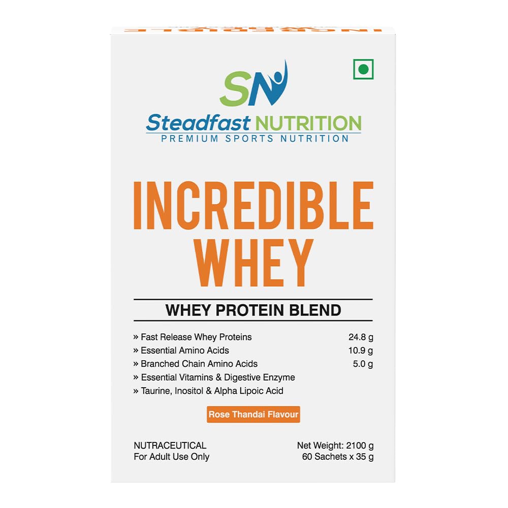 Steadfast Nutrition Incredible Whey Protein Blend Essential Amino Acids Protein Powder (Pack of 2, Coffee 12 Sachets, 420g) — Amazon image 24