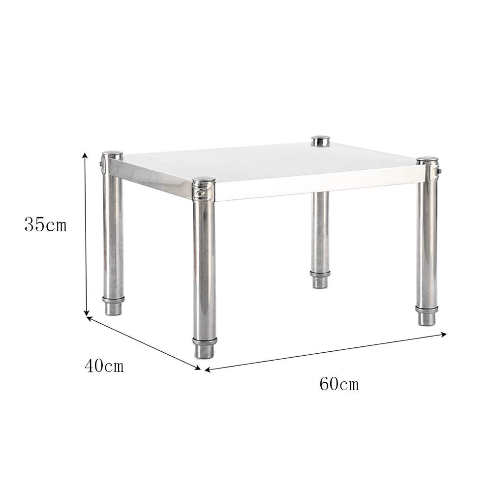 Acero Inoxidable Estantería de Cocina 1 Historia Estantes de Almacenamiento Ahorra Espacio Organizador para Cocina Sólido/Como se muestra / 60 x 40 x 35 cm