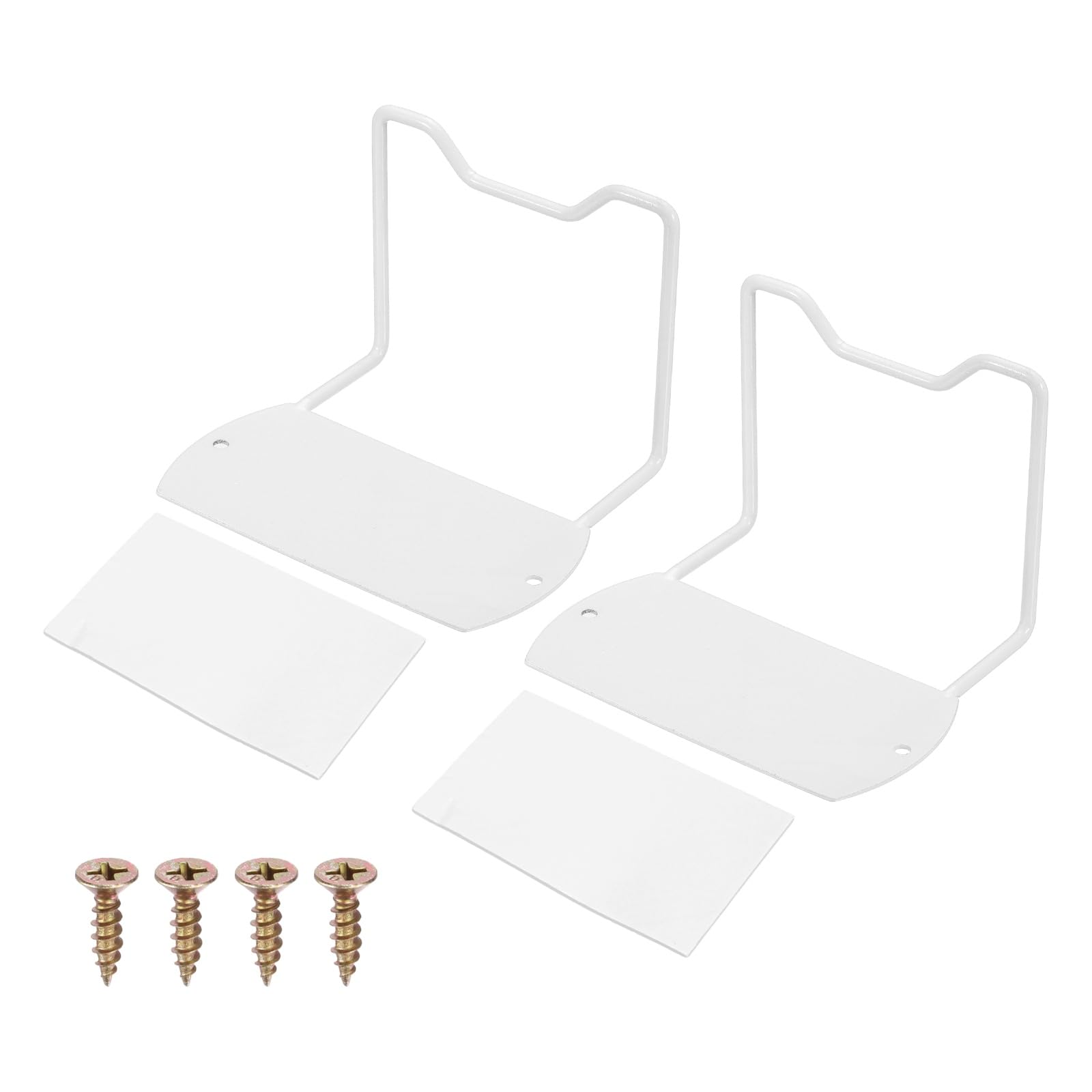 sourcing map 2Pcs Mattress Slide Stopper, 140mm x 100mm Mattress Retainer Bar Metal Non-Slip Slide Holders for Most Bed Frames to Prevent Sliding, White