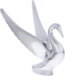 United Pacific 72001 Heavy-Duty Chrome Swan Hood Ornament, Cast Metal, Universal Two Stud Install, Detailed Design