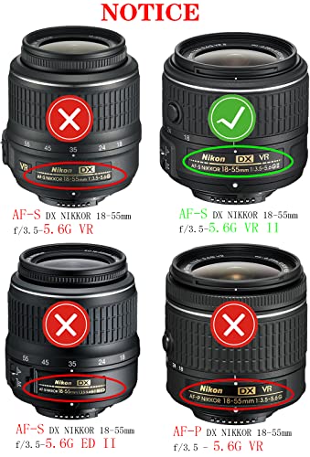 Capuchón de lente HB-69 para Nikon AF-S DX 18-55 mm f/3.5-5.6G VR II, compatible con lentes de 52 mm miniatura 2